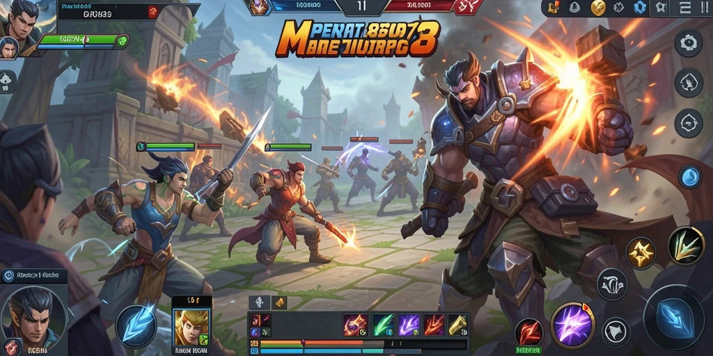 Tampilan gameplay seru AGEN878 dalam aksi MOBA.