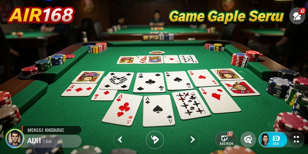 Tampilan gameplay seru saat bermain Gaple di AIR168.