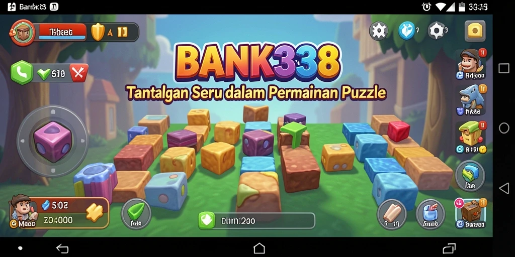 Tampilan gameplay menarik dari BANK338 yang menampilkan berbagai puzzle seru.