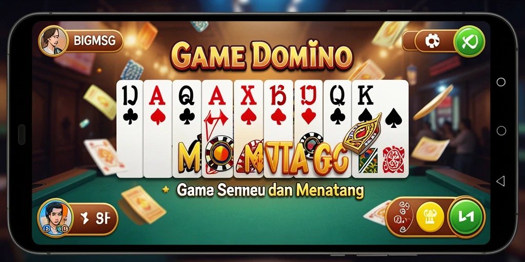 Tampilan gameplay domino yang menarik di BIGMSG.