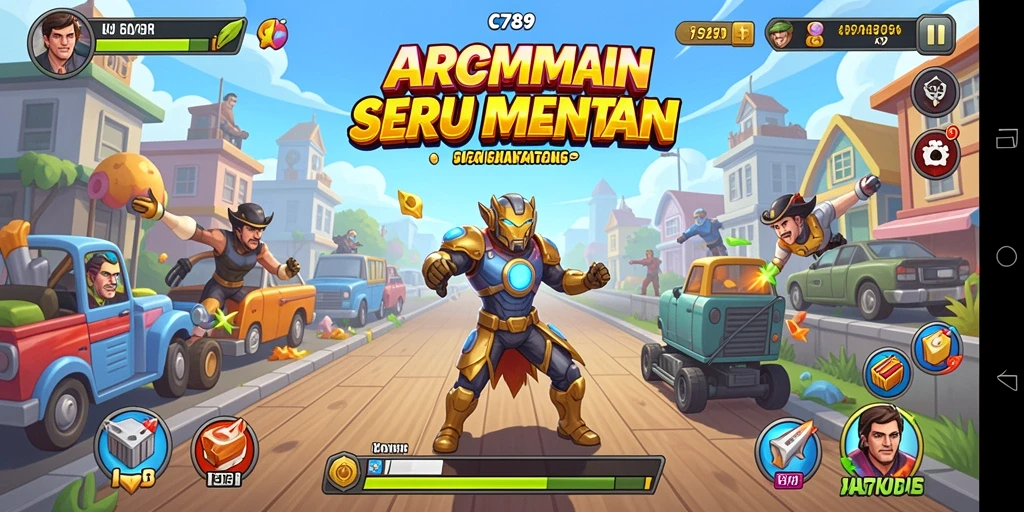Tangkapan layar permainan C789 yang menunjukkan aksi gameplay Arcade yang seru.