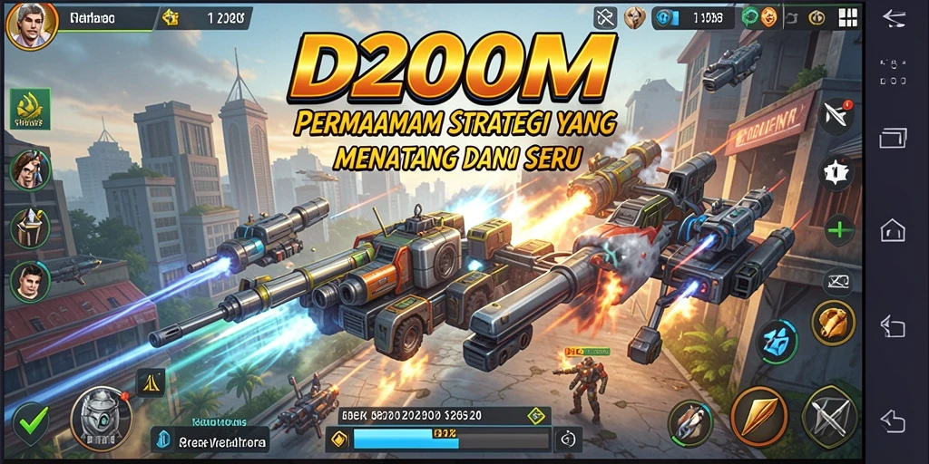 Tangkapan layar menunjukkan momen strategis dalam D200M.