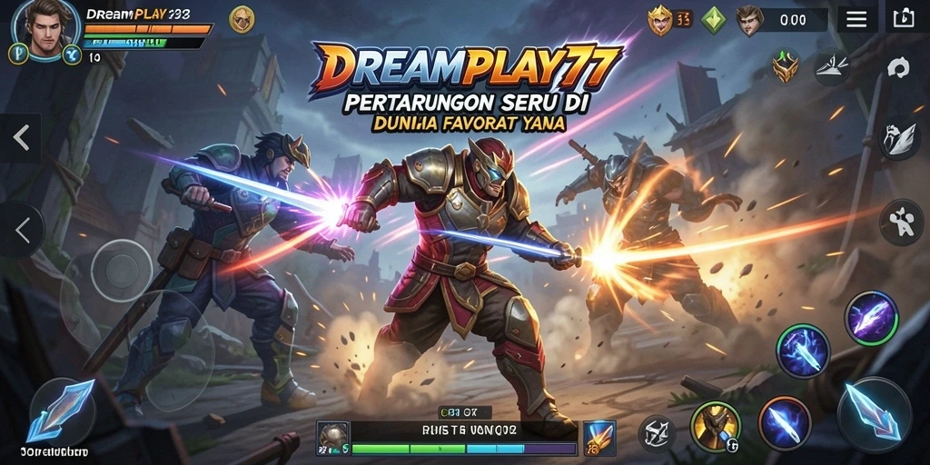 Tampilan dinamis pertarungan epik dalam DREAMPLAY77.