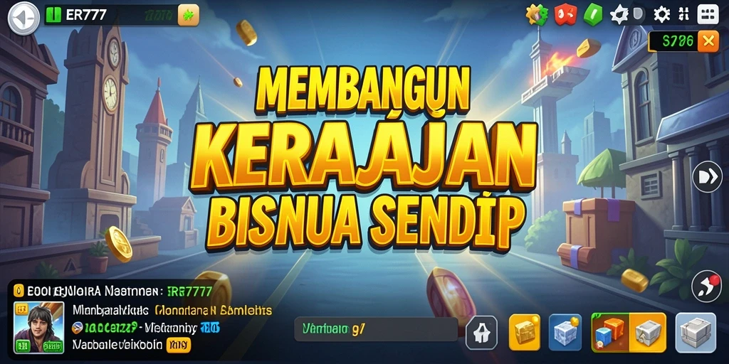 Tangkapan layar gameplay ER777 yang menampilkan manajemen bisnis.