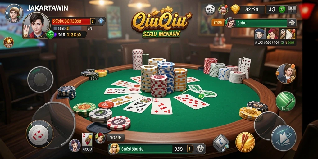Tampilan utama gameplay QiuQiu di JAKARTAWIN yang mendebarkan.