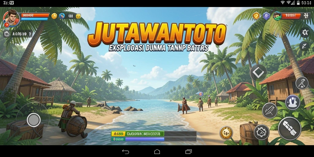 Tampilan menakjubkan dari gameplay JUTAWANTOTO di dunia Open World.