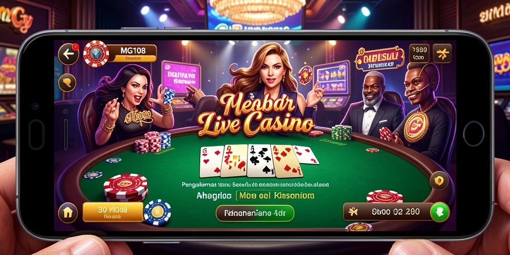 Tampilan gameplay Live Casino yang menarik di MG108.