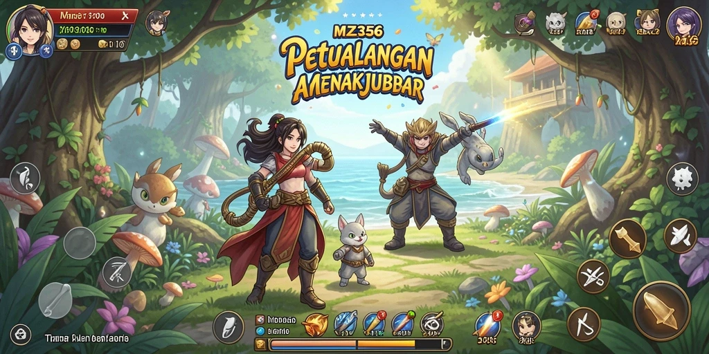Tampilan gameplay yang seru dan karakter Anime menarik.