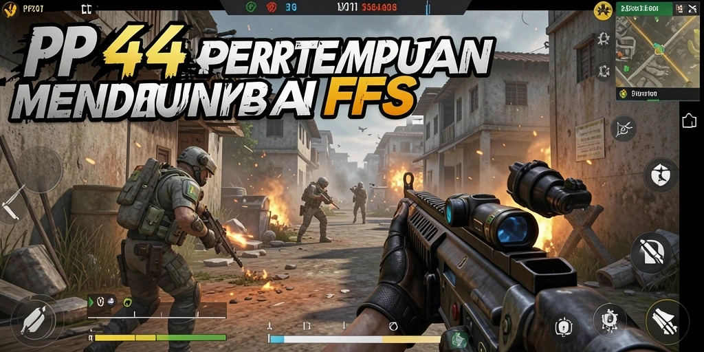 Tampilan gameplay mendebarkan dari PP444 dengan aksi tembak-menembak yang intens.