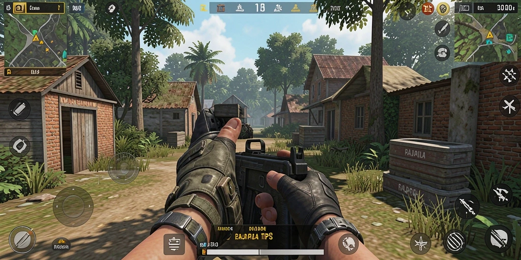 Screenshot gameplay RAJAPOLA dengan aksi menegangkan di medan tempur.