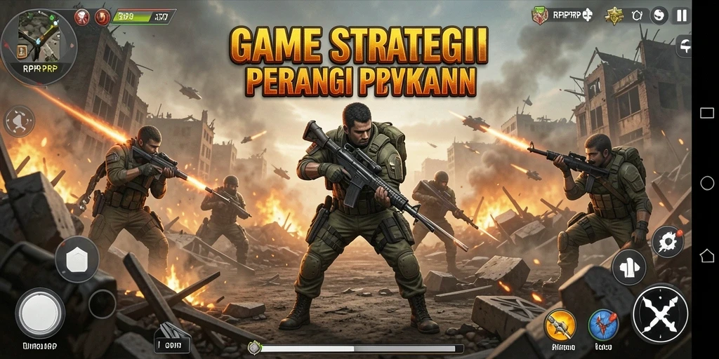 Screenshot gameplay RPRPRP menunjukkan pertempuran yang seru dan mendebarkan.