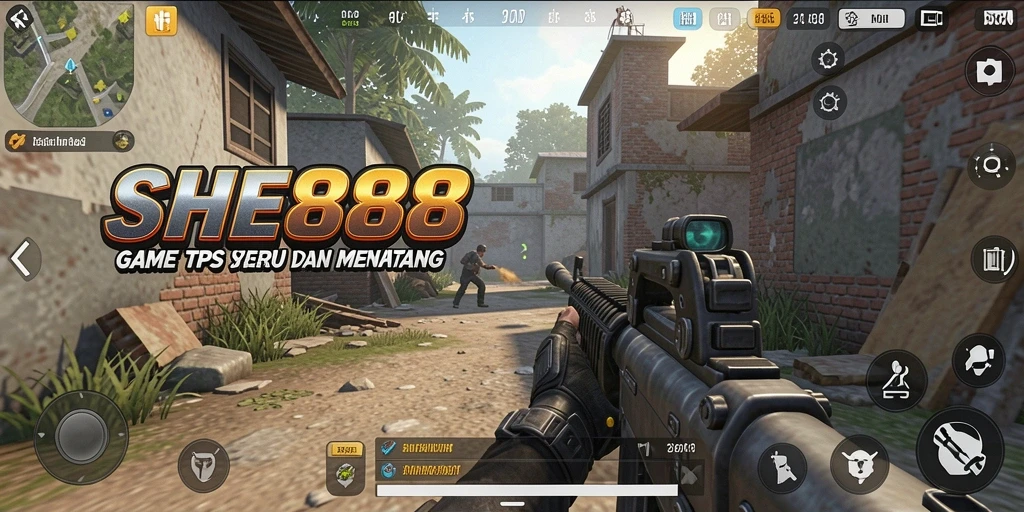 Tampilan dinamis dan mendebarkan dalam gameplay TPS SHE888.