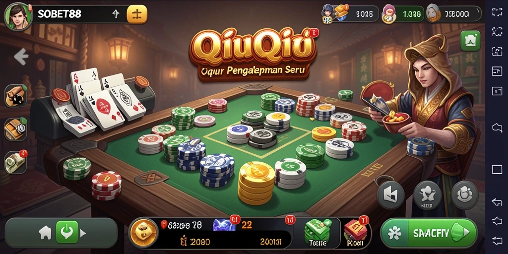 Tampilan gameplay QiuQiu yang seru dan menarik di SOBET88.