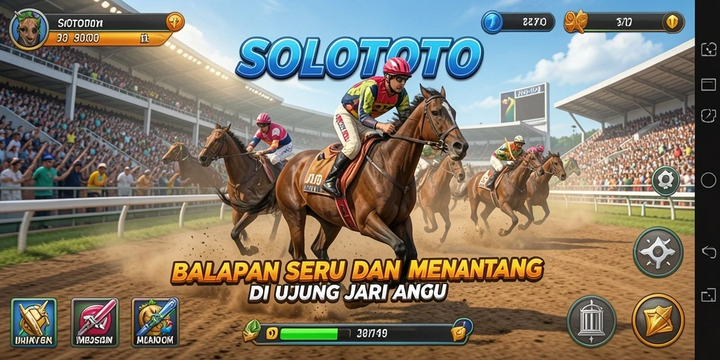 Tampilan menegangkan saat balapan di SOLOTOTO dengan mobil cepat.